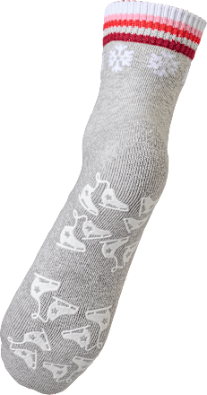 ABS Socken XMAS mit Weihnachtsmann-Motiv grau Gr. 39-42 Fascino