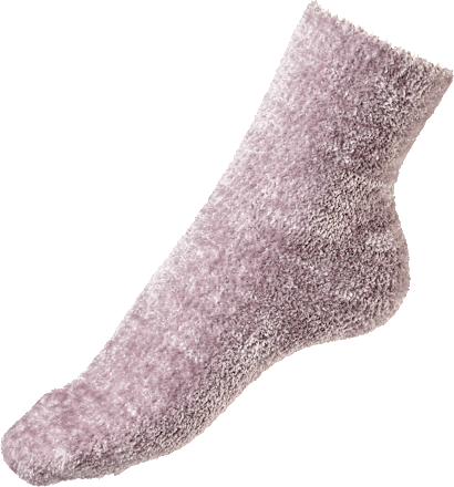 Kuschelsocken mit Chenille-Garn rosa Gr. 39-42 Fascino