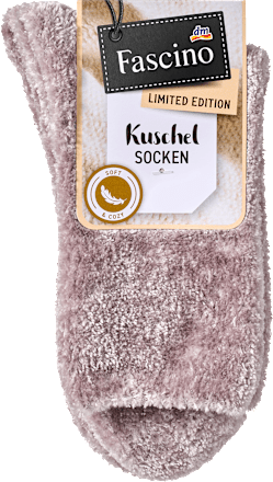 Kuschelsocken mit Chenille-Garn rosa Gr. 39-42 Fascino
