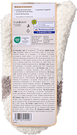 Kuschelsocken mit Herz-Muster weiß & rosa Gr. 35-38 Fascino