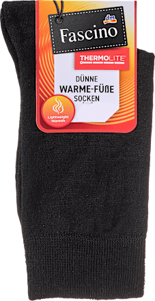 Socken mit Wollanteil Thermolite® schwarz Gr. 39-42 Fascino