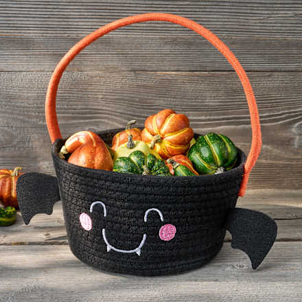 Stoffkorb mit Henkeln, Fledermaus Dekorieren & Einrichten