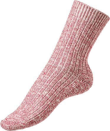 Socken in Mouliné-Optik rot Gr. 39-42 Fascino