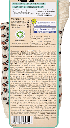 Socken mit Leo-Muster beige & braun Gr. 39-42 Fascino