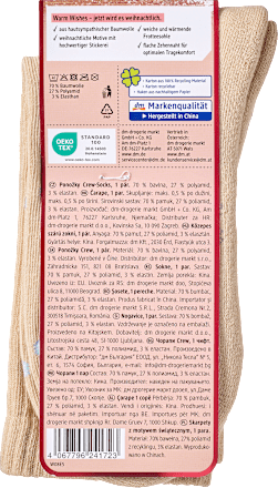 Crew Socken XMAS mit Capybara-Motiv beige Gr. 35-38 Fascino