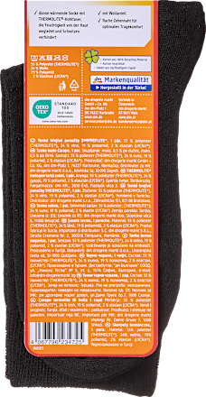 Socken mit Wollanteil Thermolite® schwarz Gr. 43-46 Fascino