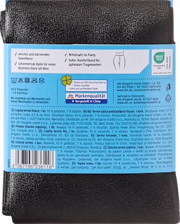 Leggings mit Teddy-Flece & schimmernder Optik schwarz Gr. 38/40 Fascino