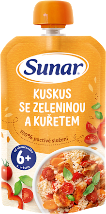 Príkrm kuskus s kuracím mäsom a zeleninou 6m+ Sunar