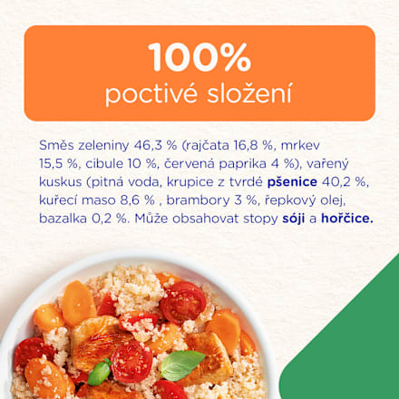 příkrm v sáčku Kuskus s kuřecím masem a zeleninou Sunar