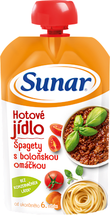 Príkrm špagety s boloňskou omáčkou 6m+ Sunar