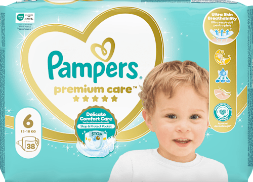 Plienky veľkosť 6 (13 - 18 kg) Pampers Premium Care