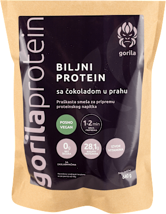 BILJNI PROTEIN - sa čokoladom u prahu gorilaprotein
