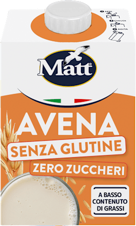Bevanda vegetale di avena senza glutine e zero zuccheri Matt