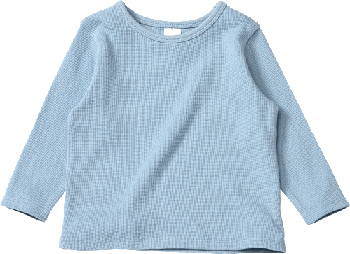 Langarmshirt mit Waffel-Struktur, blau, Gr. 98 ALANA