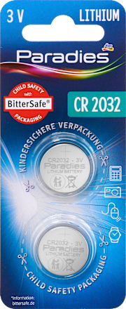 Lítium gombelem, CR2032, 3V Paradies