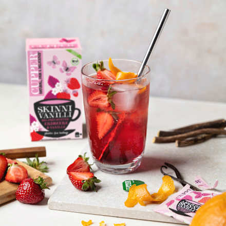 Früchtetee "Skinni Vanilli" mit Erdbeere & Vanille (20 Beutel) Cupper