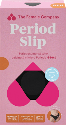 Periodenunterwäsche Slip Seamless schwarz, Gr. S The Female Company
