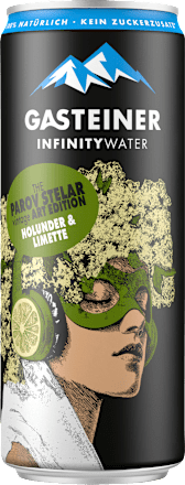 Erfrischungsgetränk Holunder & Limette Infinity Water GASTEINER