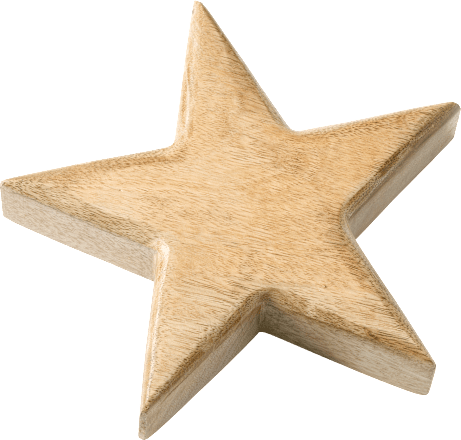 Holzstern, braun (19 cm) Dekorieren & Einrichten