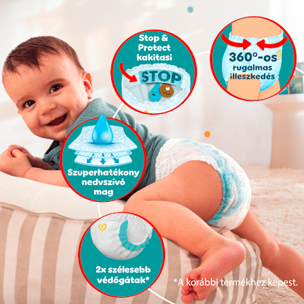 Bugyipelenka Jumbo pack, 7-es méret, 15+ kg Pampers active baby