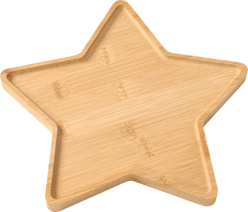 Servierbrett "Stern" aus Bambus (24x25 cm) Dekorieren & Einrichten