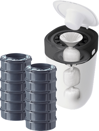 Windeleimer Twist & Click inkl. 12 Nachfüllkassetten, weiß Tommee Tippee