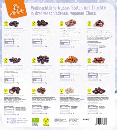 Adventskalender 2025 Nüsse, Saaten und Früchte in Chocs Landgarten
