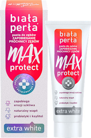 Pasta do zębów zapobiegająca próchnicy Max Protect  biała perła