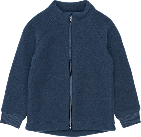 Jacke mit Merinowolle, blau, Gr. 122/128 Mikk-Line