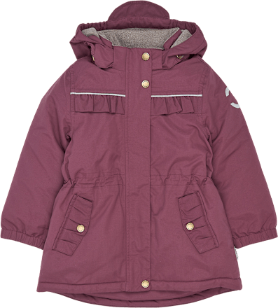 Winterjacke mit Rüschen-Details, lila, Gr. 122/128 Mikk-Line