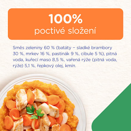 příkrm v sáčku Batáty s kuřecím masem Sunar