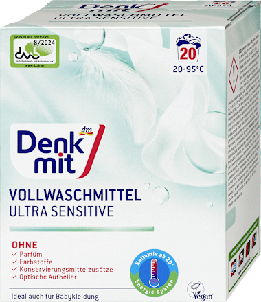 Detersivo in polvere per capi bianchi Ultra Sensitive Denkmit