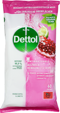 Allzwecktücher Granatapfel & Limette Dettol