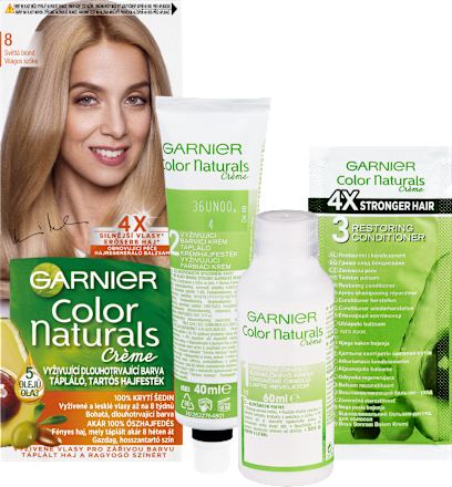 barva na vlasy Světlá blond 8 GARNIER Color naturals