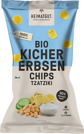 Knabbergebäck Bio Kichererbsenchips Tzatziki HEIMATGUT