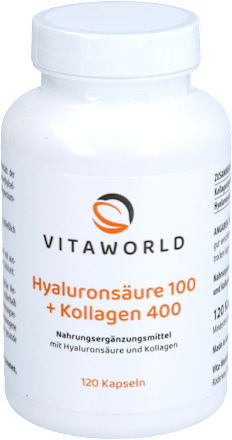 vitaworld Hyaluronsäure 100+ Kollagen 400 Kapseln 120 St vitaworld