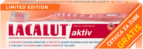 aktiv pasta za zube + četkica za zube gratis LACALUT