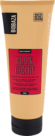 Men Black Energy gel za tuširanje – ugljen, pačuli, vitamin B5  Biobaza