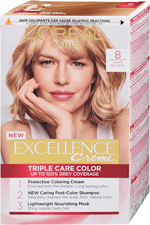 Barva za lase, 8 Light Blonde L'ORÉAL PARiS EXCELLENCE Creme
