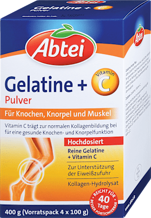 Prehransko dopolnilo Želatina + vitamin C Abtei