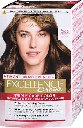 Barva za lase, 500 Naravno rjava L'ORÉAL PARiS EXCELLENCE Creme