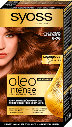 Boja za kosu – 6-76 topla bakrena syoss Oleo Intense