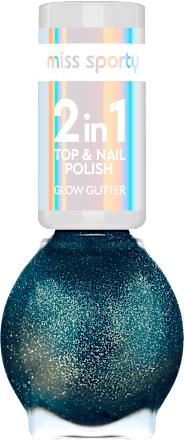 Fedőlakk, Glow Glitter - Nr. 090 miss sporty