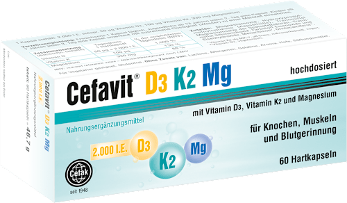 Cefavit D3 K2 Mg 2.000 Kapseln  60 St Cefavit