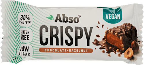 Csokoládés-törökmogyorós ízű vegán fehérjeszelet Abso