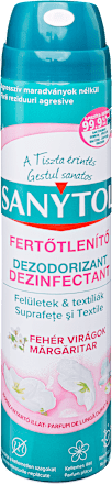 Fertőtlenítő légfrissítő spray Fehér Virágok SANYTOL