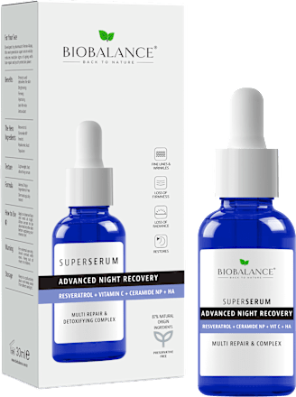 Arcszérum éjszakai rezveratrollal és C vitaminnal BIOBALANCE