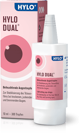 HYLO DUAL Befeuchtende Augentropfen Natriumhyaluronat und Ectoin HYLO