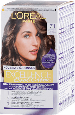 Farba na vlasy Cool Creme - 7.11 ultra popolavá blond L'ORÉAL PARiS EXCELLENCE Creme