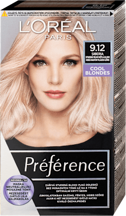 Farba na vlasy - 9.12 Cool Blondes veľmi veľmi popolavo béžová blond L'ORÉAL PARiS PRÉFÉRENCE